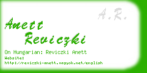 anett reviczki business card
